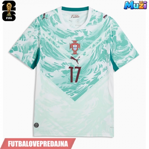 Lacne Muži Futbalové dres Portugalsko Rafael Leao #17 MS 2026 Krátky Rukáv - Preč